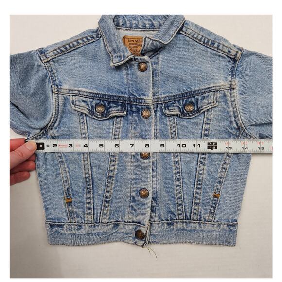 Vintage Levis Denim Jacket Size 4T Blue Tab Trucker USA 90S - Picture 2 of 10